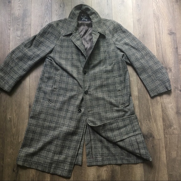 Burberry Other - **SOLD** Burberry Wool Houndstooth Trench Coat
